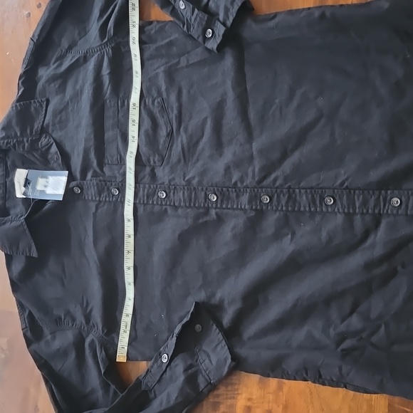 NWT Universal Thread Black Linen Cotton Blend Button Down Mini Shirt Dress XS - Picture 6 of 9